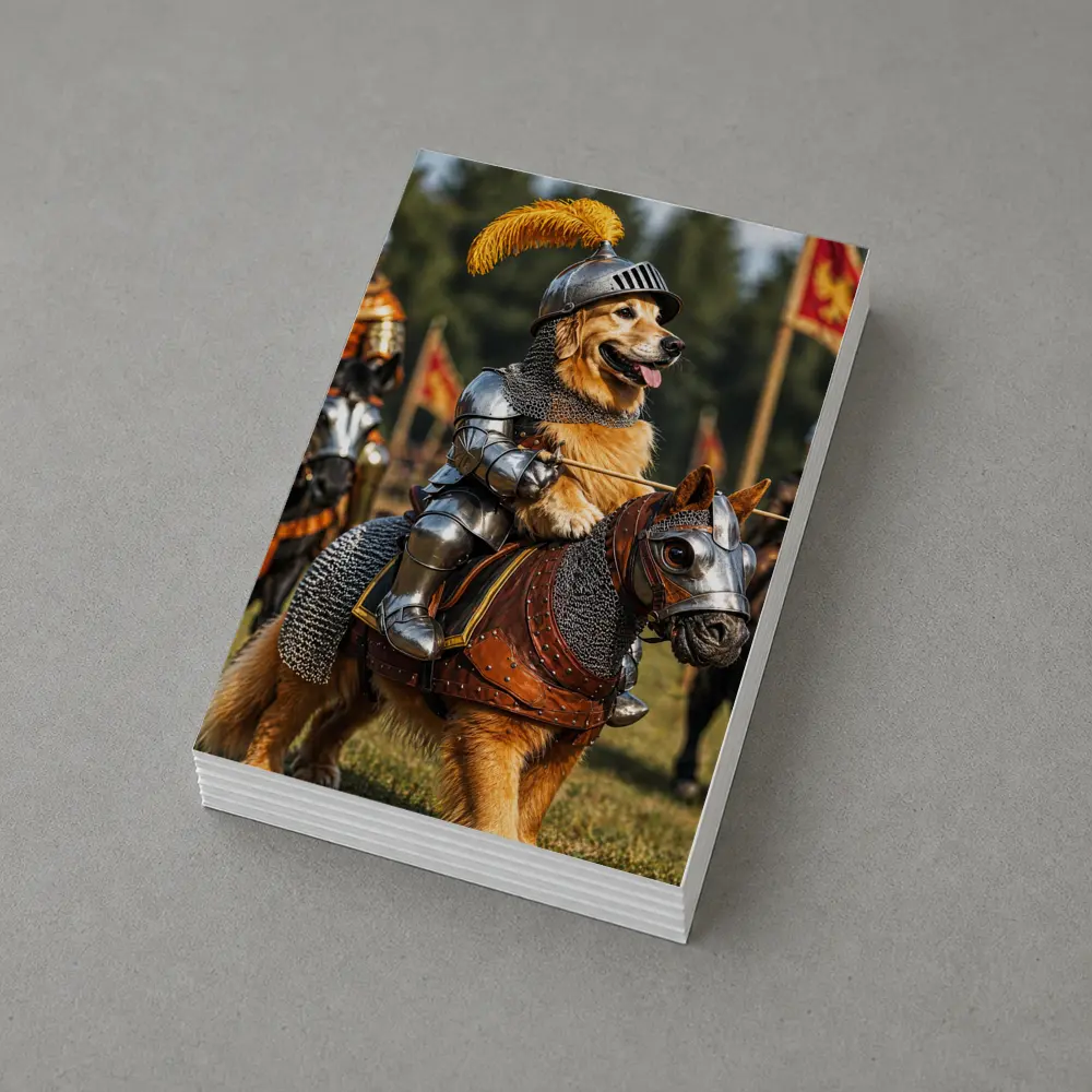 Golden Retriever Knight Medieval Tournament Adventure – Postcards