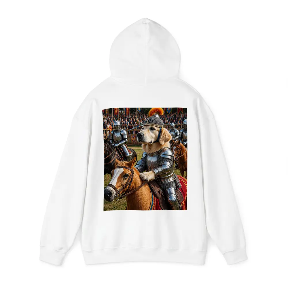 Golden Retriever Knight Riding Horse Medieval Tournament – Hoodies