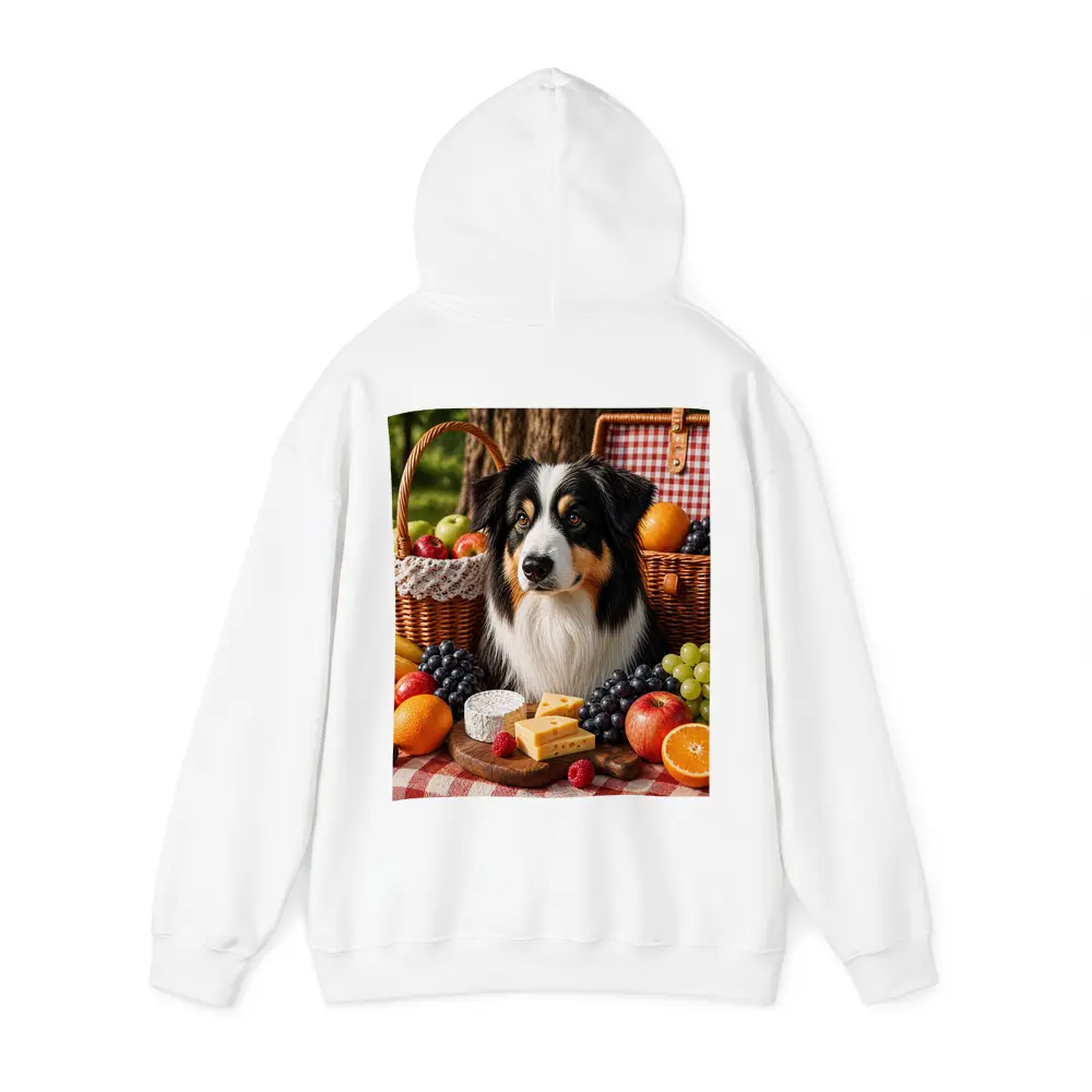 Australian Shepherd Picnic with Fruit Cheese – Hoodies