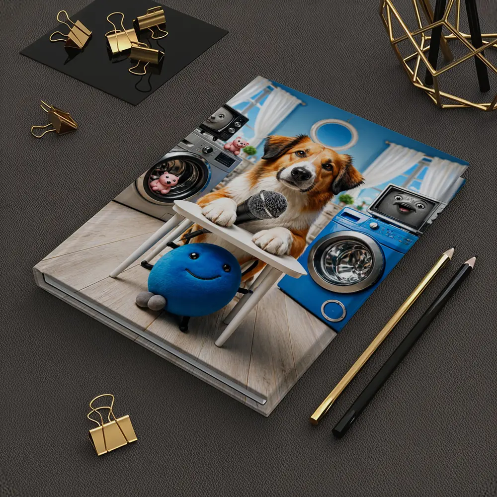 Golden Retriever Host Laundry Room Comedy Show – Notebooks