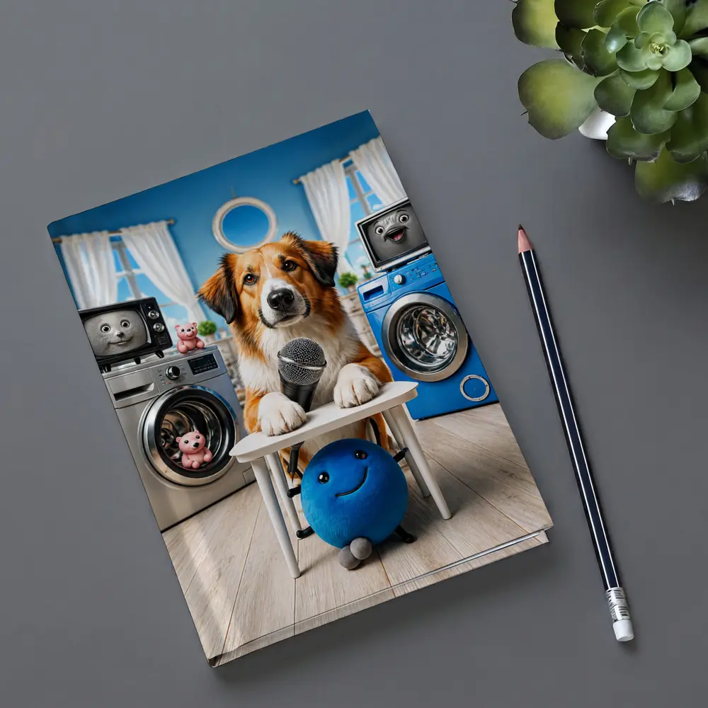 Golden Retriever Host Laundry Room Comedy Show – Notebooks