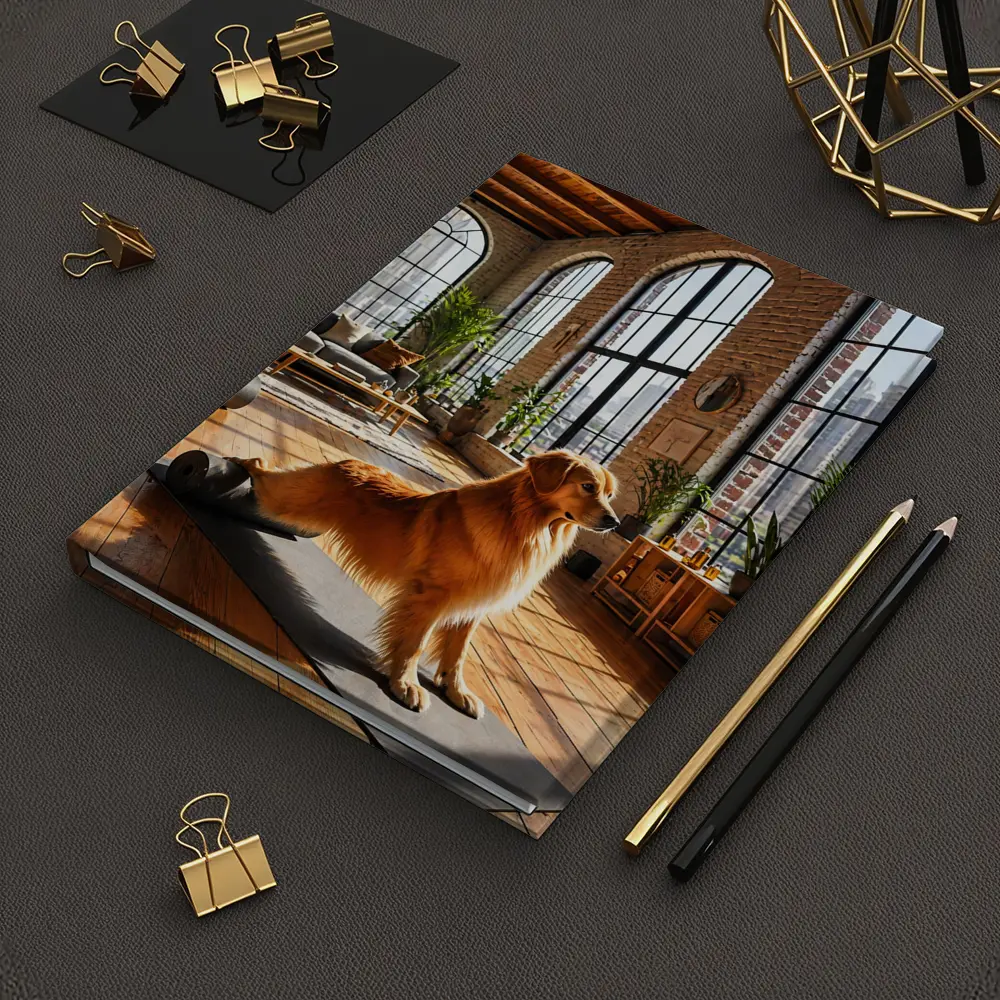 Golden Retriever Yoga Studio Loft Interior – Notebooks
