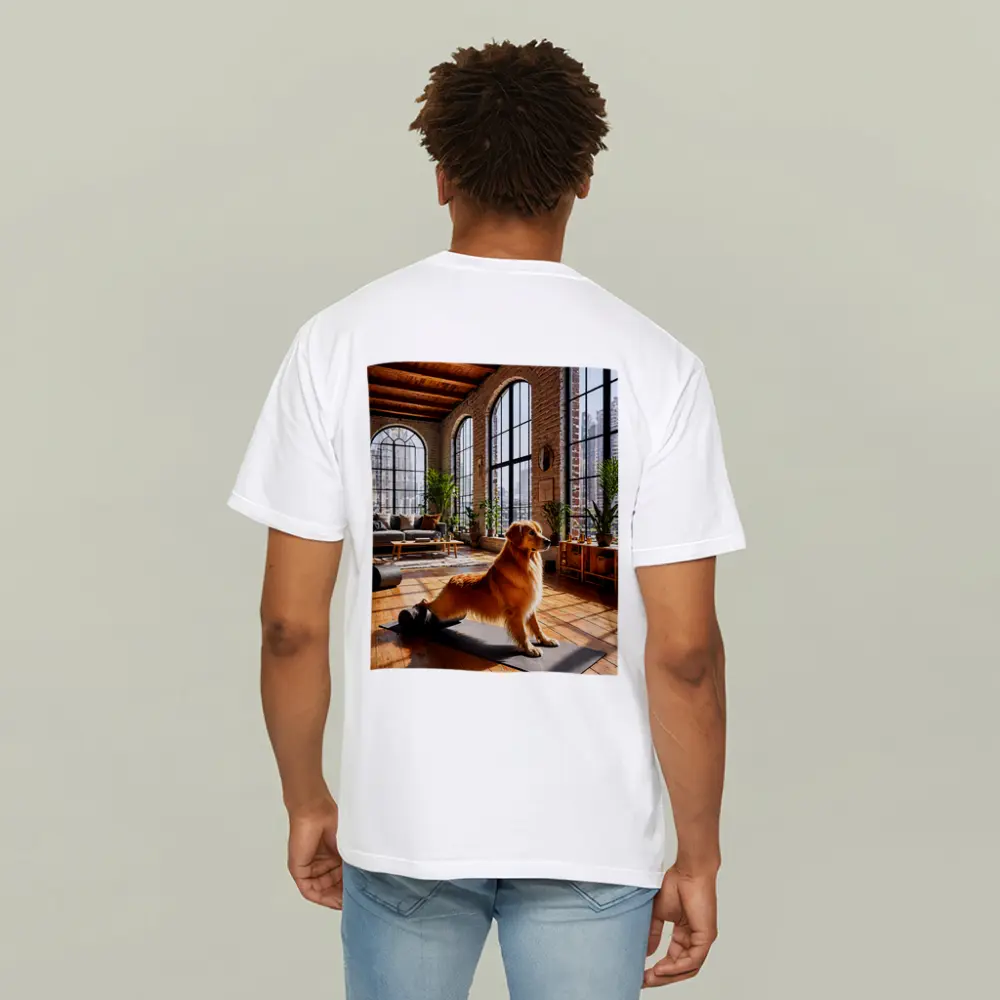 Golden Retriever Yoga Studio Loft Interior – T-Shirts