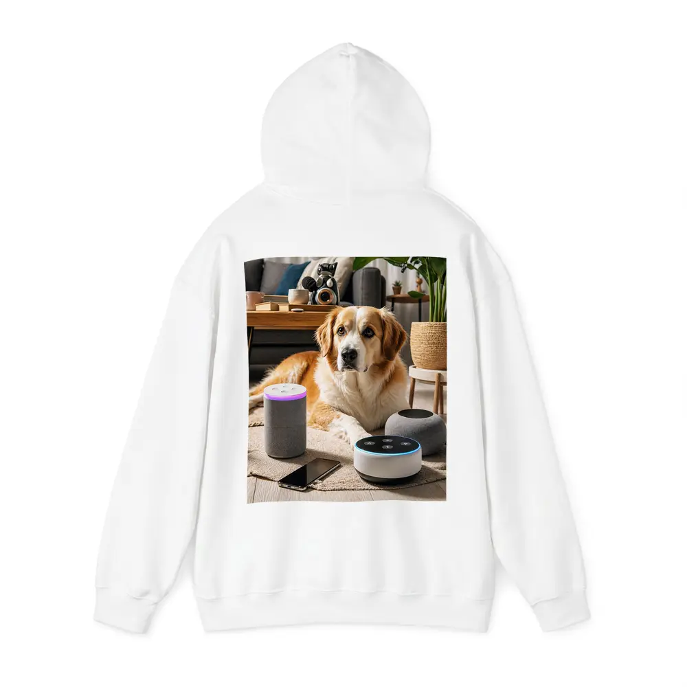 Golden Retriever Relaxing With Smart Home Speakers – Hoodies