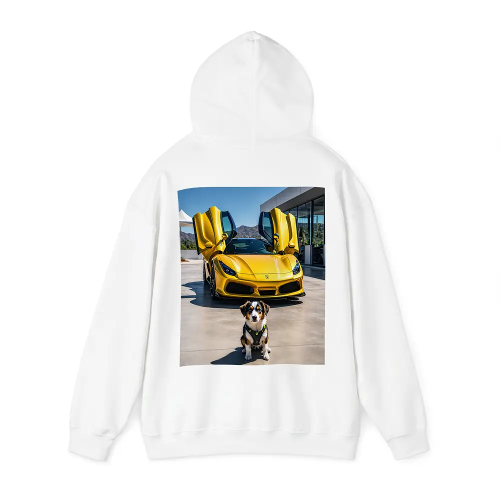 Australian Shepherd Puppy Yellow Ferrari F8 – Hoodies