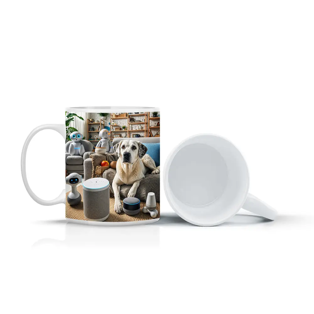 Labrador Dog With Smart Home Robots – Mugs