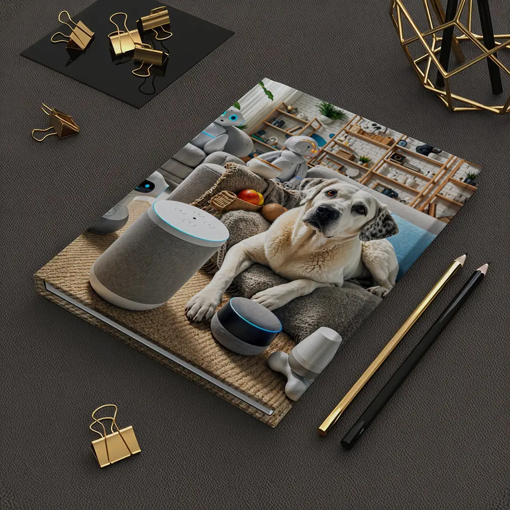 Labrador Dog With Smart Home Robots – Notebooks