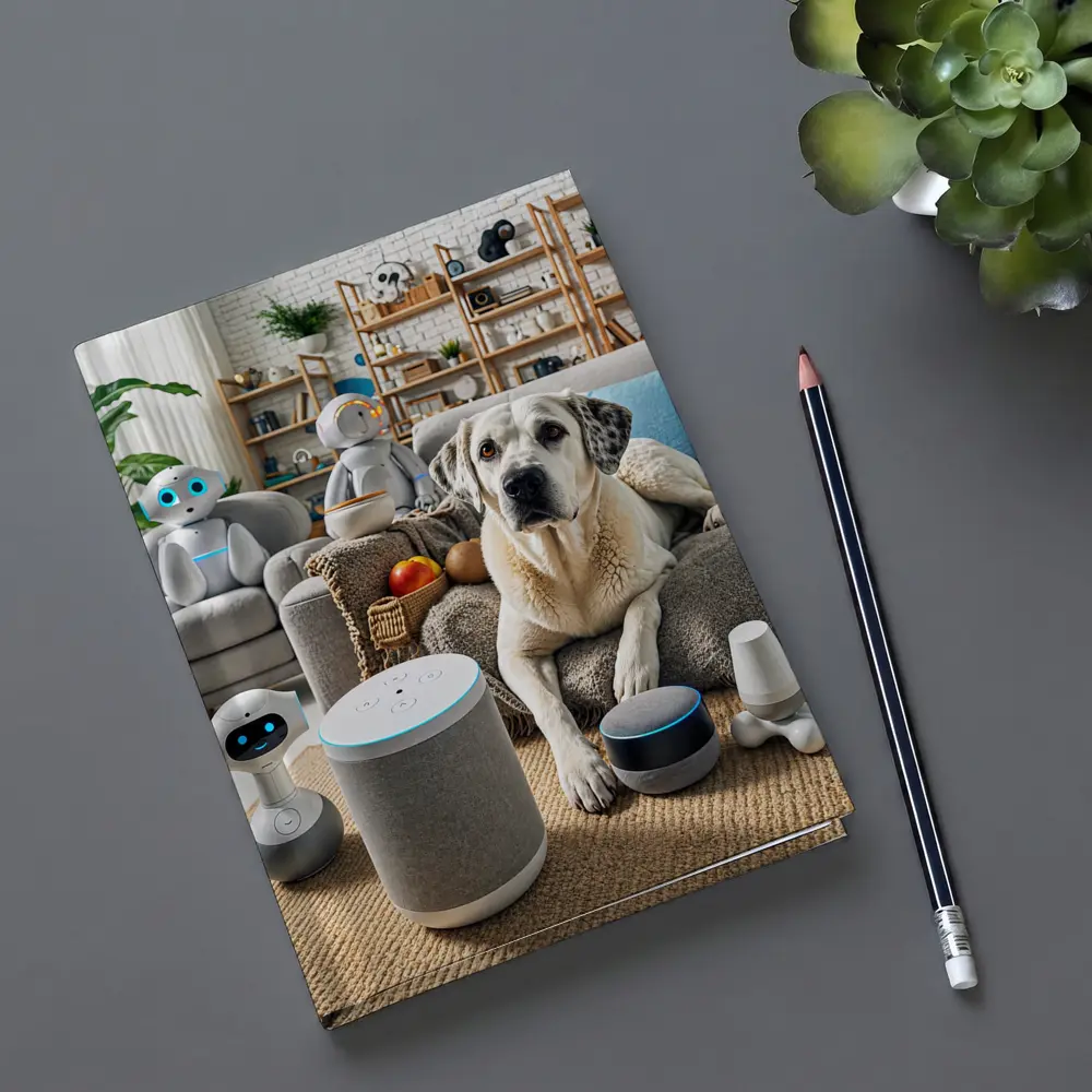Labrador Dog With Smart Home Robots – Notebooks