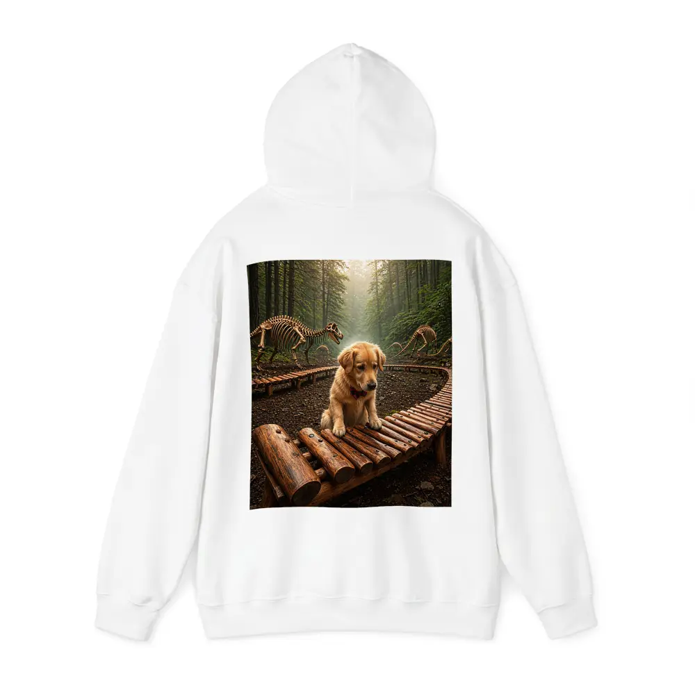 Golden Retriever Puppy Forest Dinosaur Skeletons – Hoodies