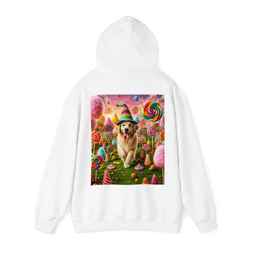 Golden Retriever in Colorful Candy Fantasy Land – Hoodies