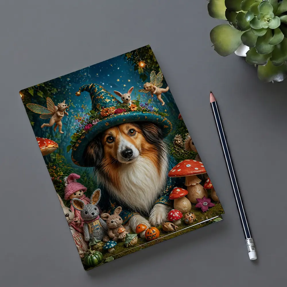 Shetland Sheepdog Wizard Hat Fantasy Forest – Notebooks