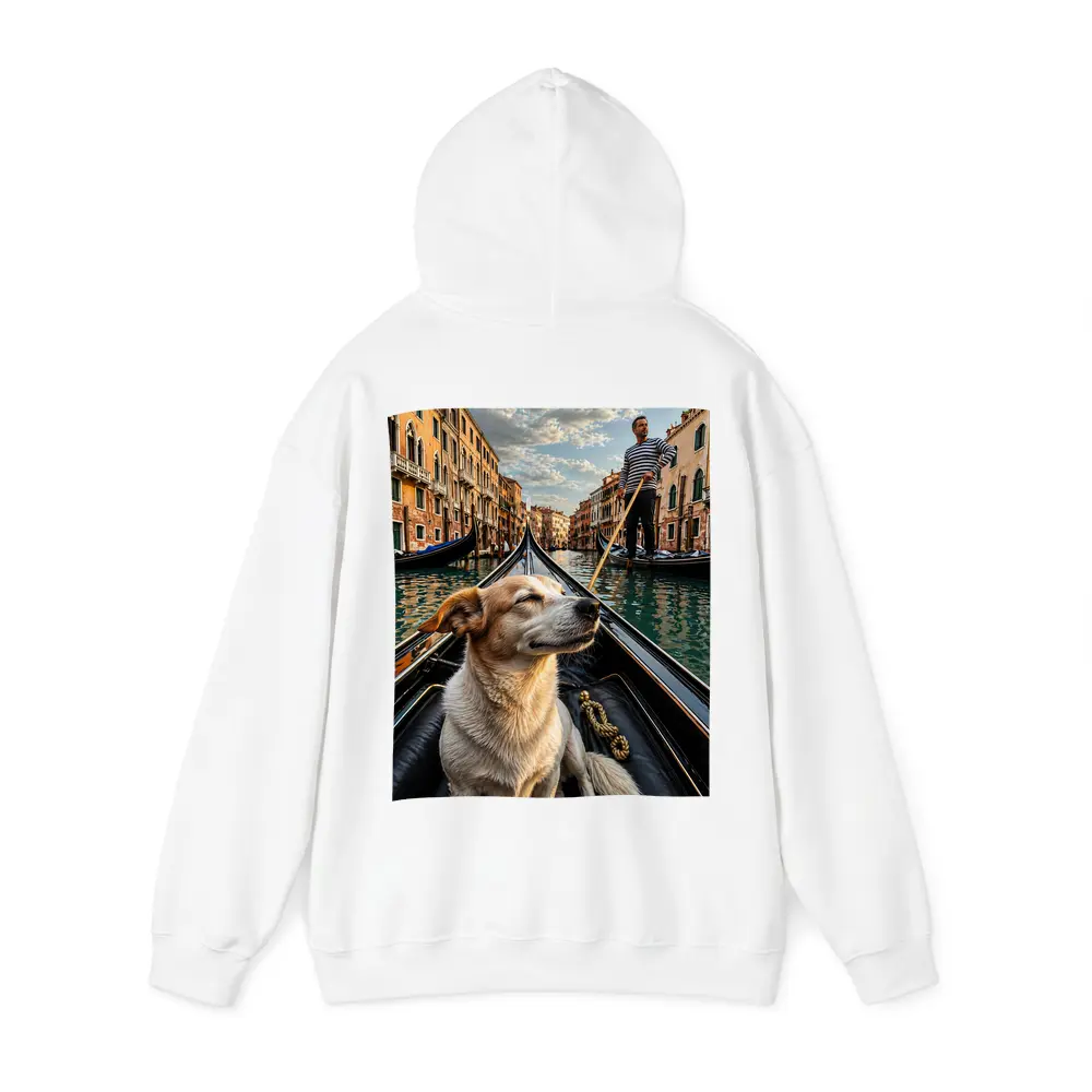 Dog Riding Gondola Venice Canal Italy – Hoodies