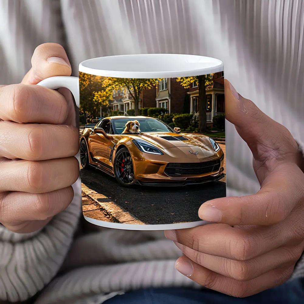 Chevrolet Corvette Gold Dog Suburban Street – Mugs
