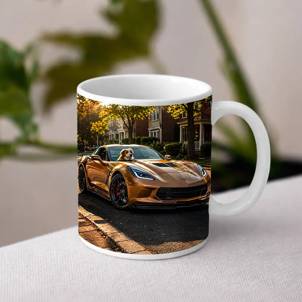 Chevrolet Corvette Gold Dog Suburban Street – Mugs