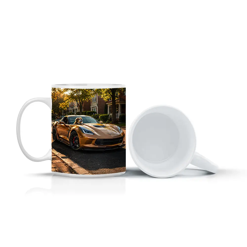 Chevrolet Corvette Gold Dog Suburban Street – Mugs