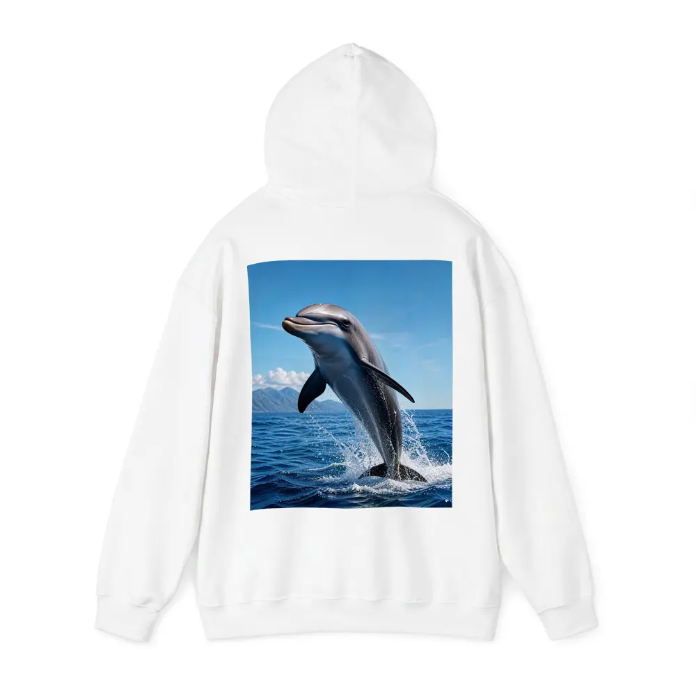 Dolphin Leaping Out of Blue Ocean – Hoodies