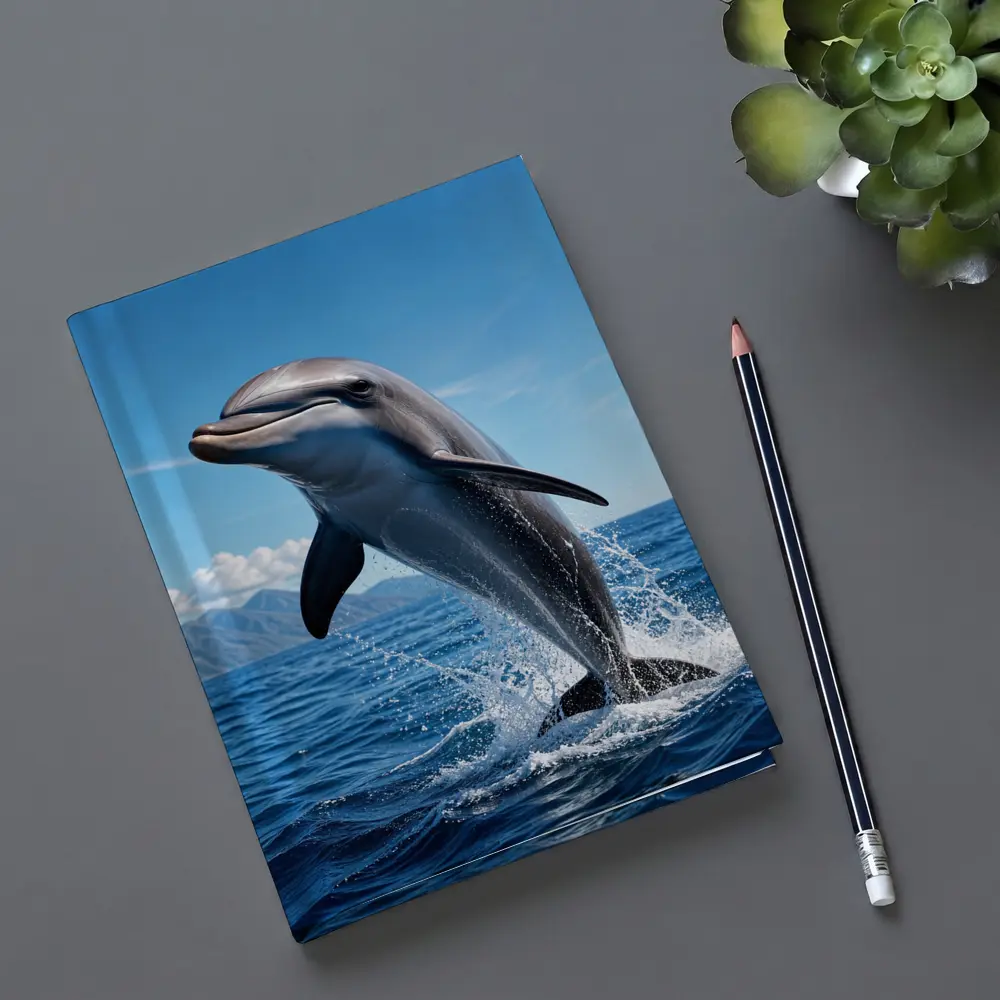 Dolphin Leaping Out of Blue Ocean – Notebooks