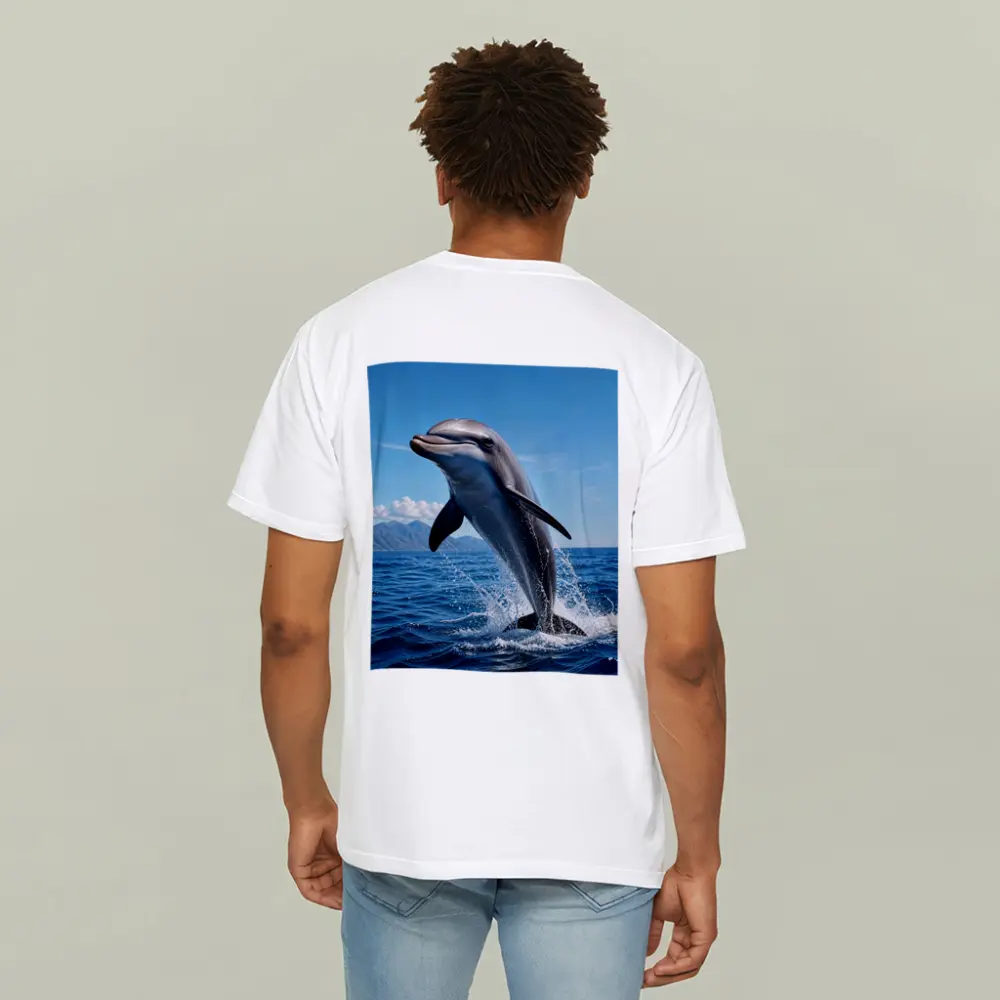 Dolphin Leaping Out of Blue Ocean – T-Shirts