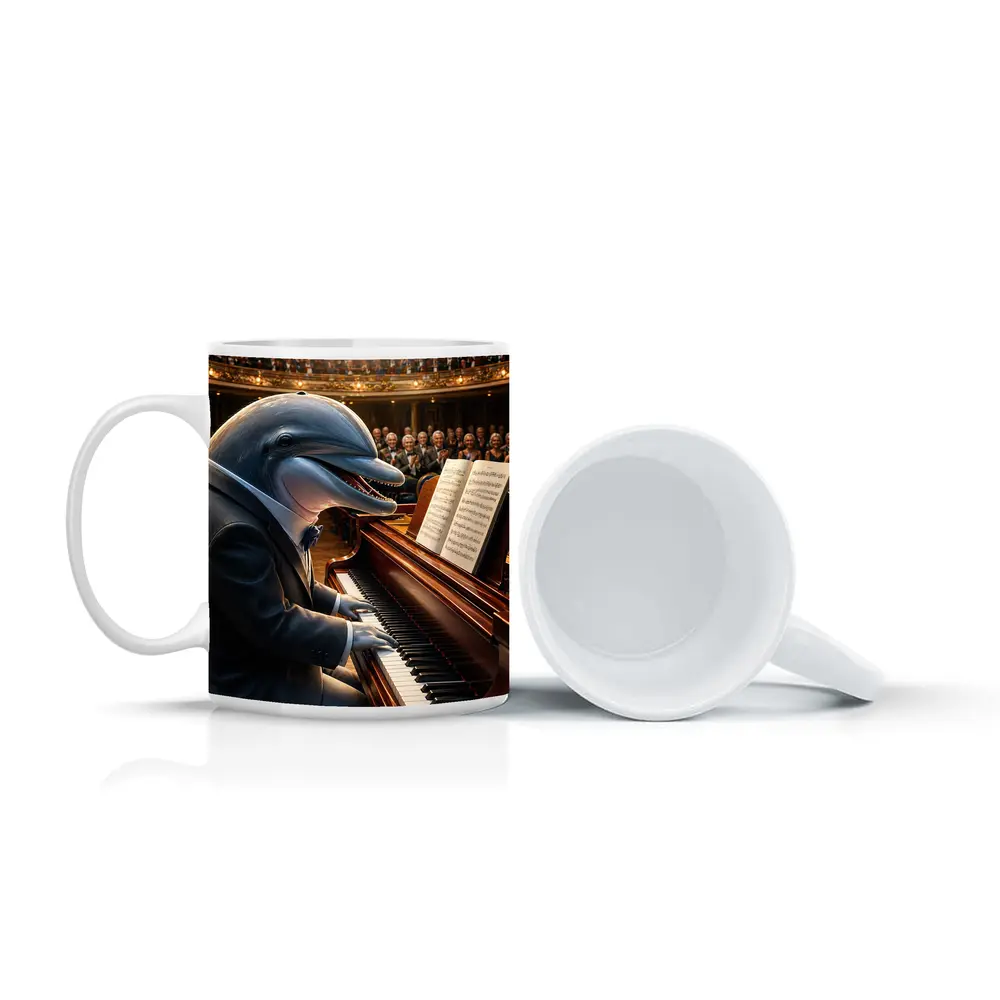 Dolphin Pianist Performing Grand Concert Hall – Mugs