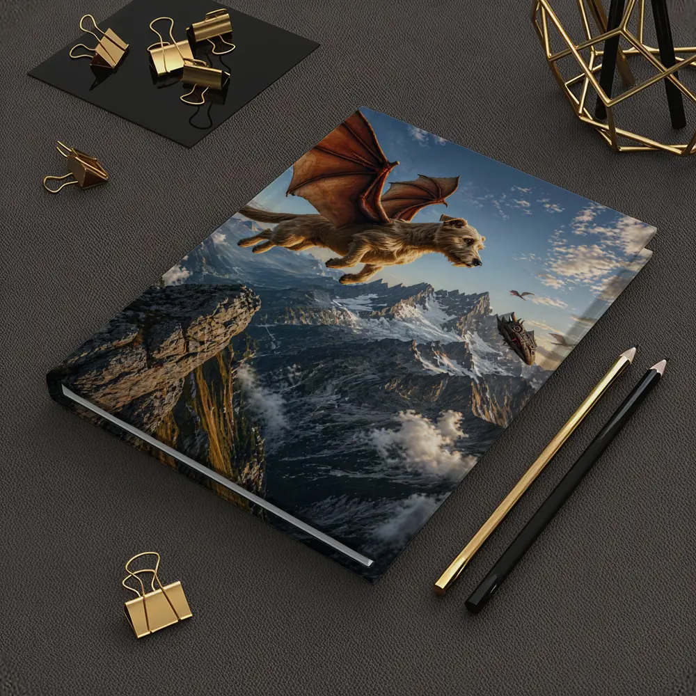 Flying Dragon Dog Over Mountain Peaks – Notebooks