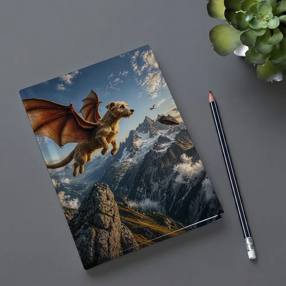 Flying Dragon Dog Over Mountain Peaks – Notebooks