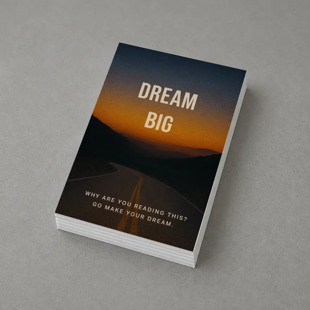 Dream Big Motivational Quote Sunset Road – Postcards