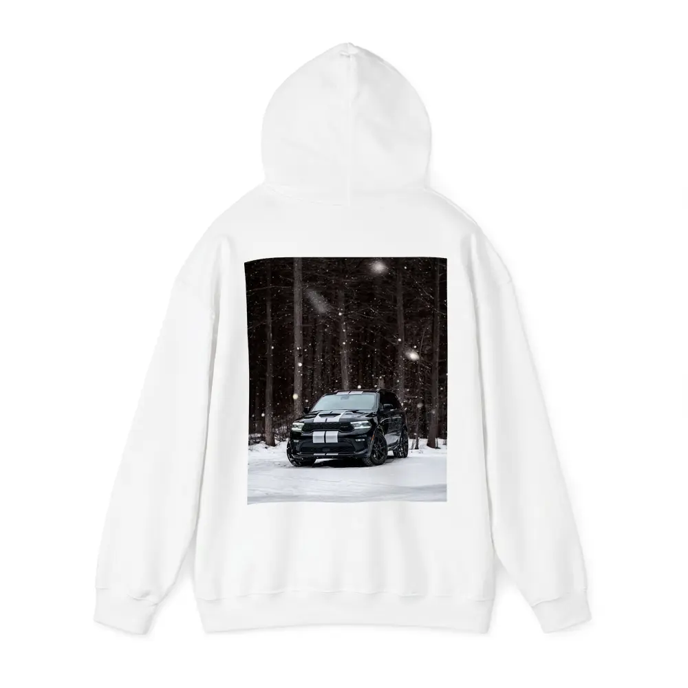 Dodge Durango Black SUV Snowy Forest – Hoodies