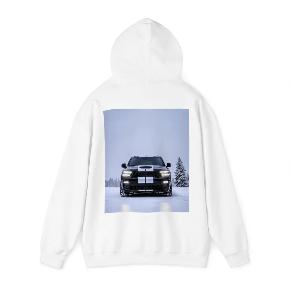 Dodge Durango Black SUV Snowy Winter Scene – Hoodies