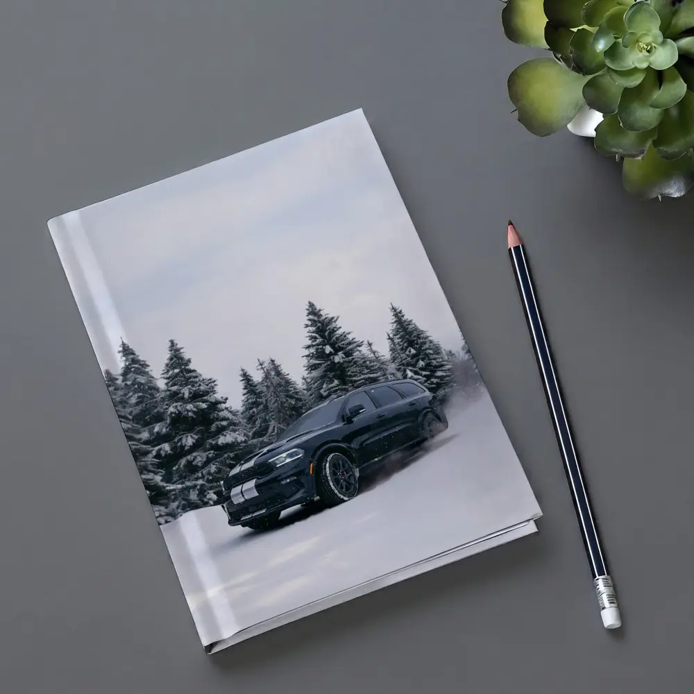 Dodge Durango Black SUV Snowy Forest – Notebooks