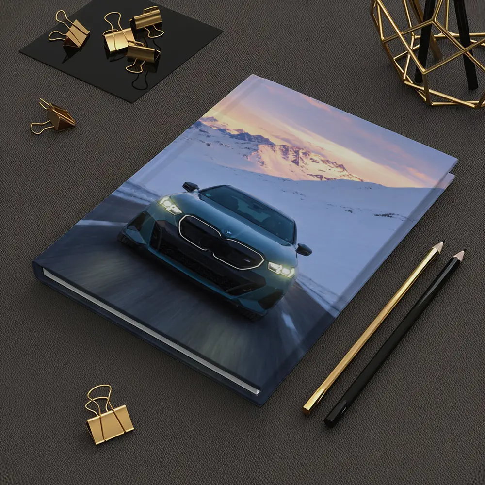 BMW i5 M60 Driving Snowy Mountain Road – Notebooks
