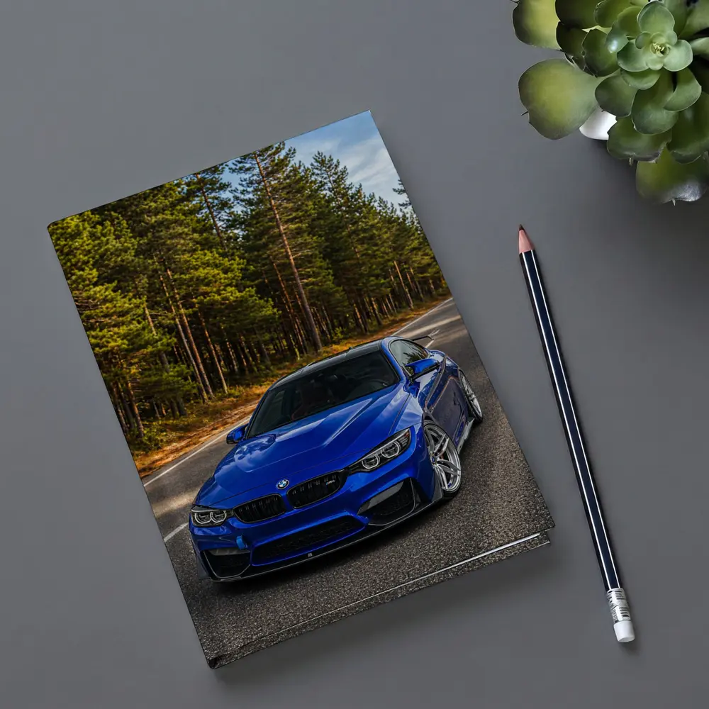 BMW M4 Blue Coupe Forest Road – Notebooks