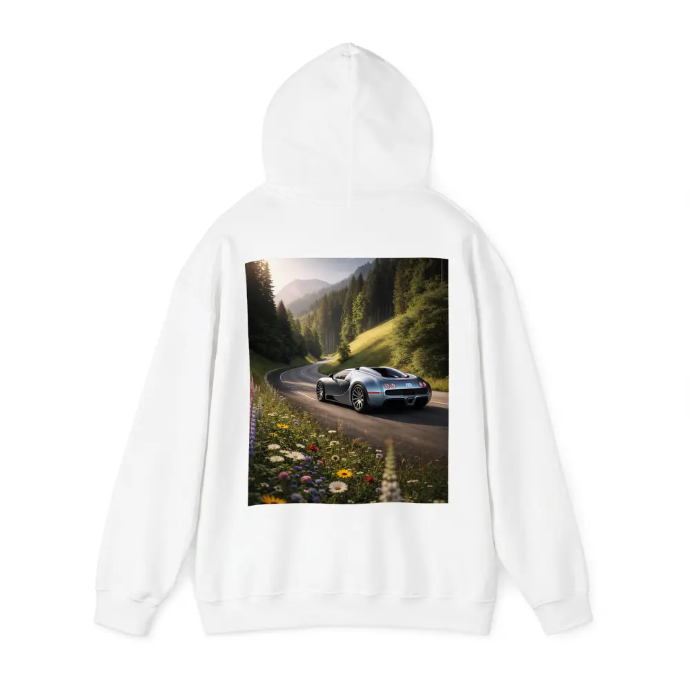 Bugatti Veyron on Winding Mountain Road – Hoodies