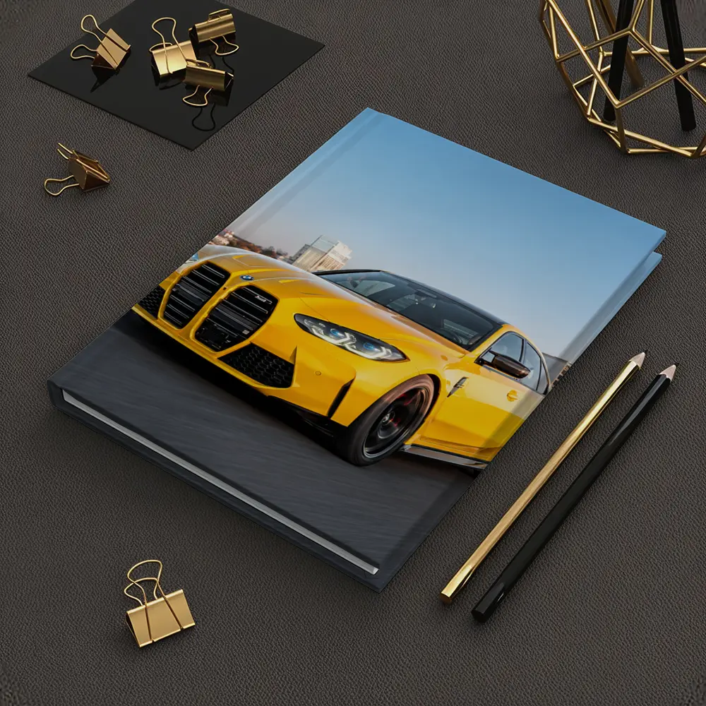 Yellow BMW M3 Speeding Through City Streets – Notebooks