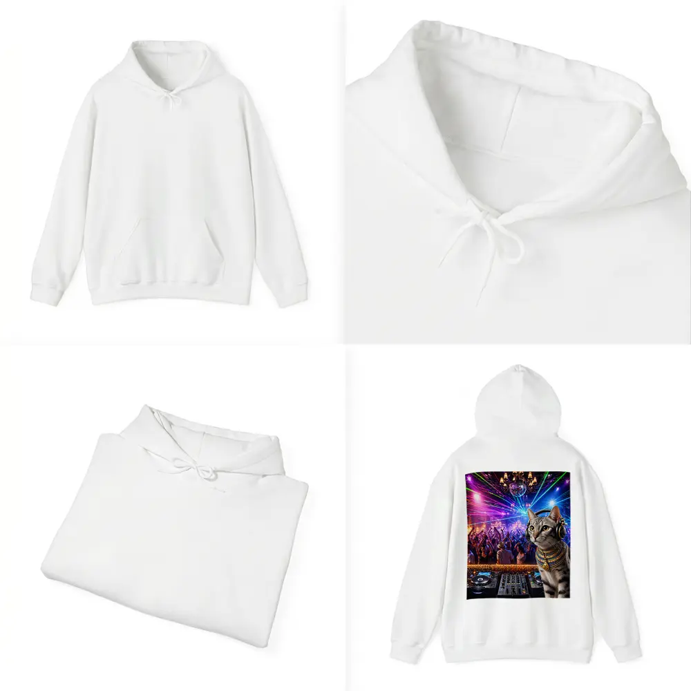 Egyptian Mau DJ Cat Nightclub Party – Hoodies