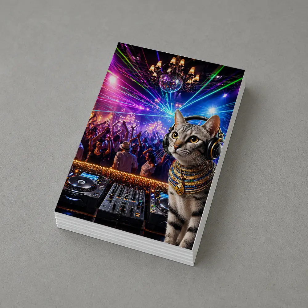 Egyptian Mau DJ Cat Nightclub Party – Postcards