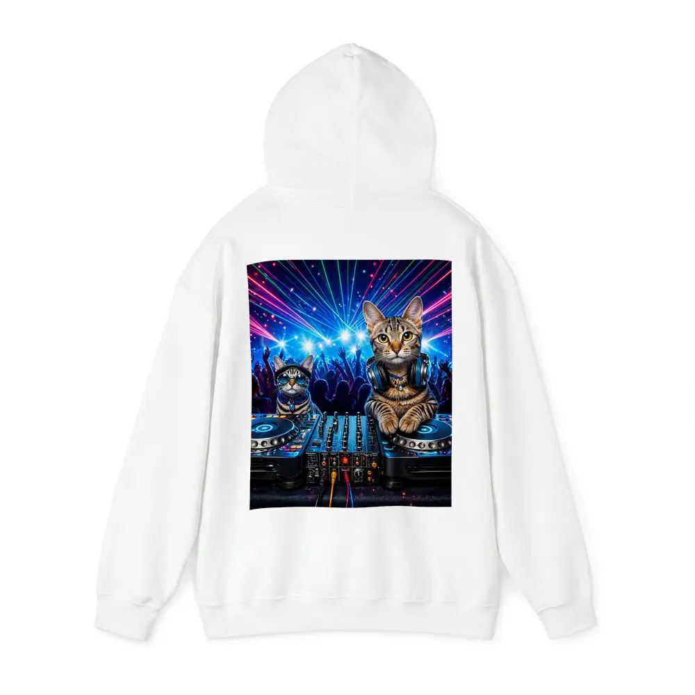 Egyptian Mau Cats DJing Neon Club Night – Hoodies