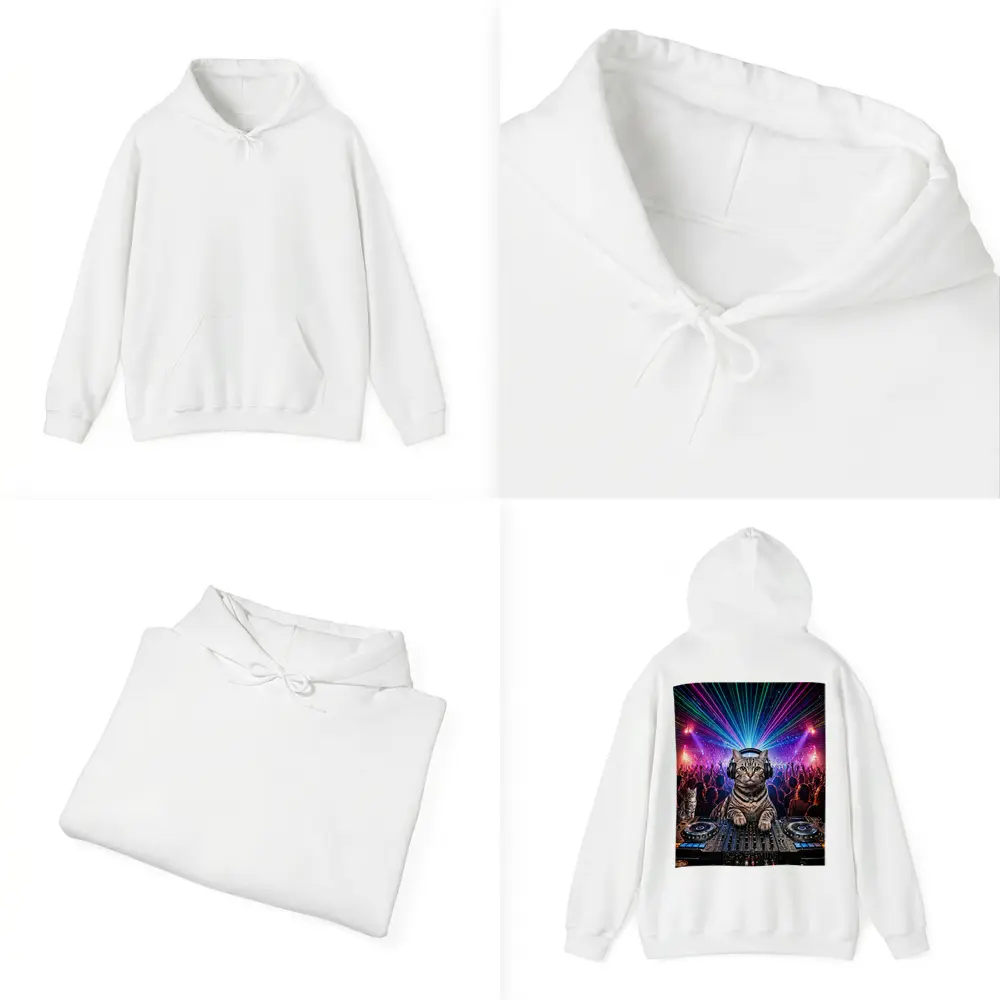 Egyptian Mau Cat DJ Neon Dance Party – Hoodies