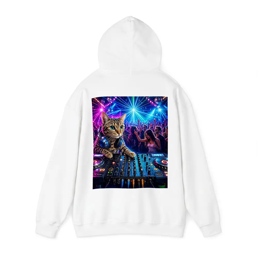 Egyptian Mau DJ Cat Neon Club Party – Hoodies