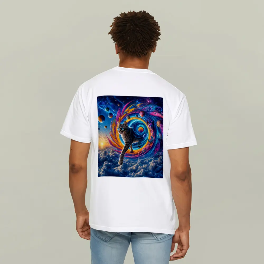 Egyptian Mau Cat Cosmic Space Swirl Art – T-Shirts