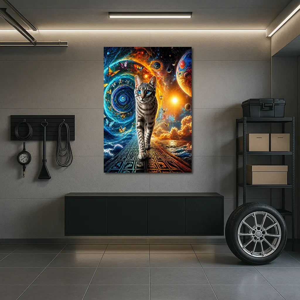 Egyptian Mau Cat Cosmic Space Fantasy Art – Wall Art