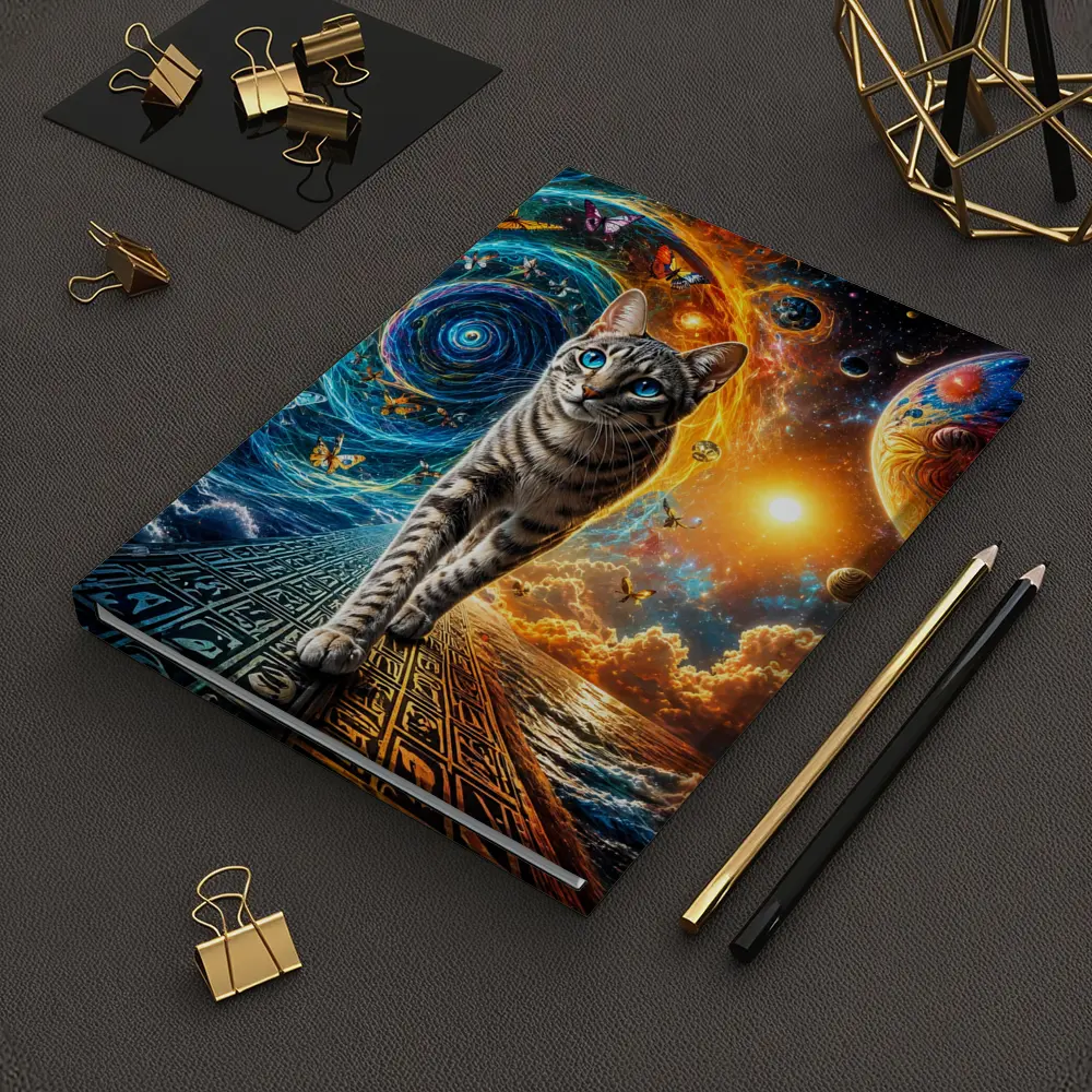 Egyptian Mau Cat Cosmic Space Fantasy Art – Notebooks