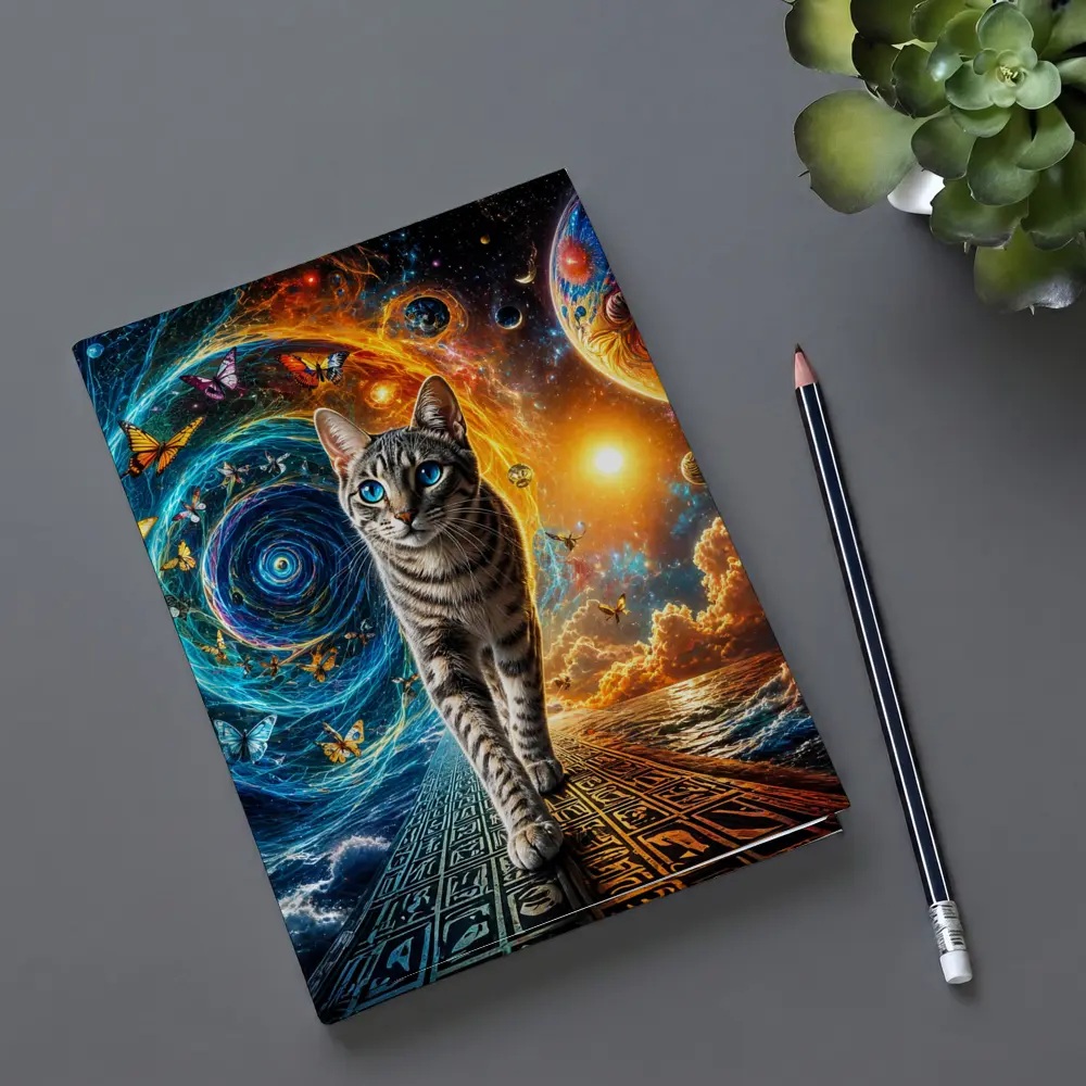 Egyptian Mau Cat Cosmic Space Fantasy Art – Notebooks