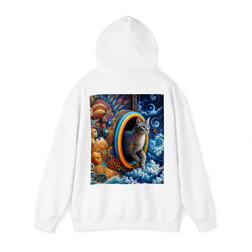 Egyptian Mau Cat Psychedelic Cosmic Portal Art – Hoodies