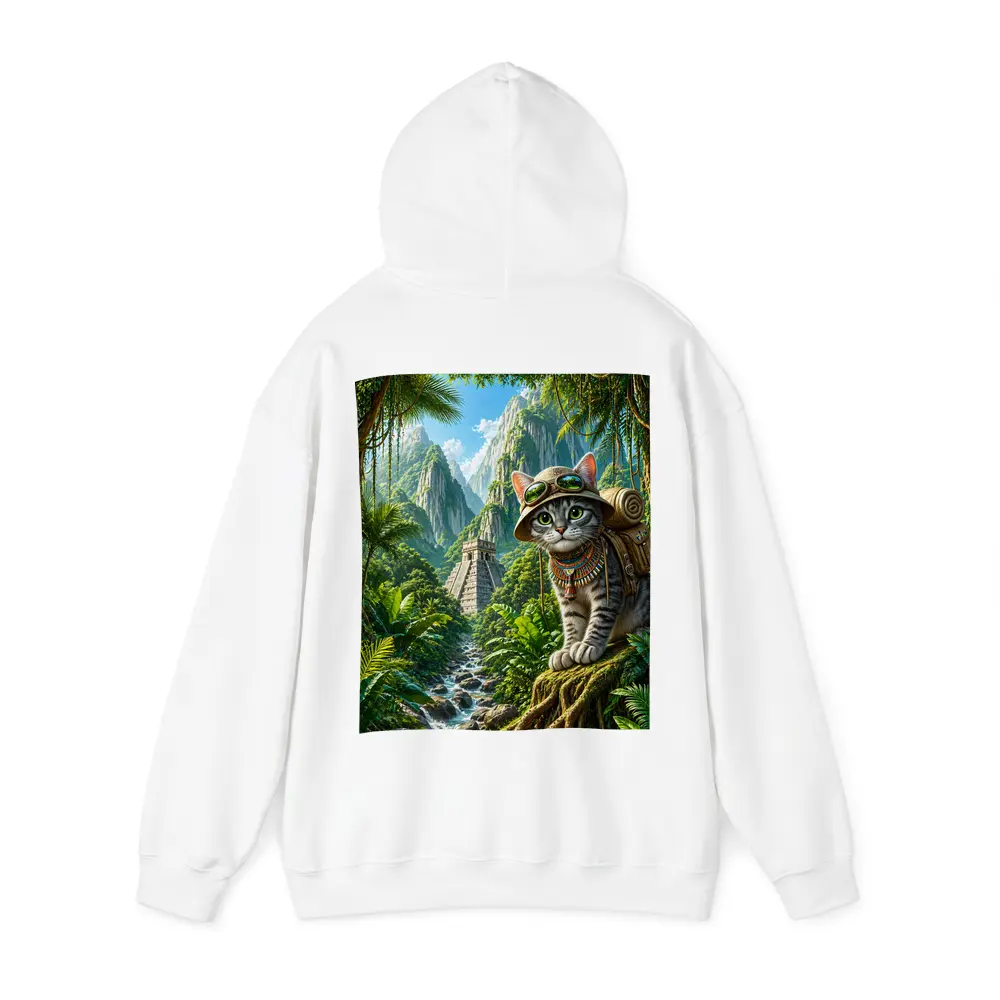 Explorer Cat Jungle Ancient Temple Adventure – Hoodies