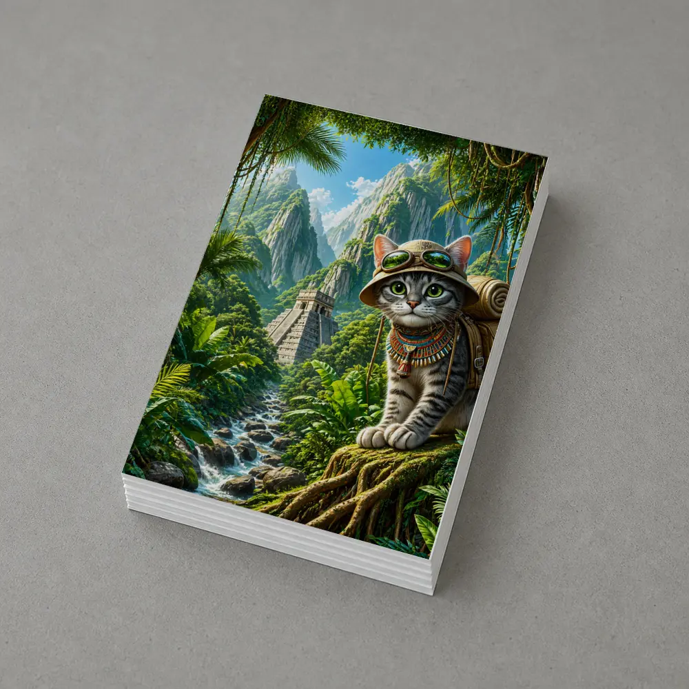Explorer Cat Jungle Ancient Temple Adventure – Postcards