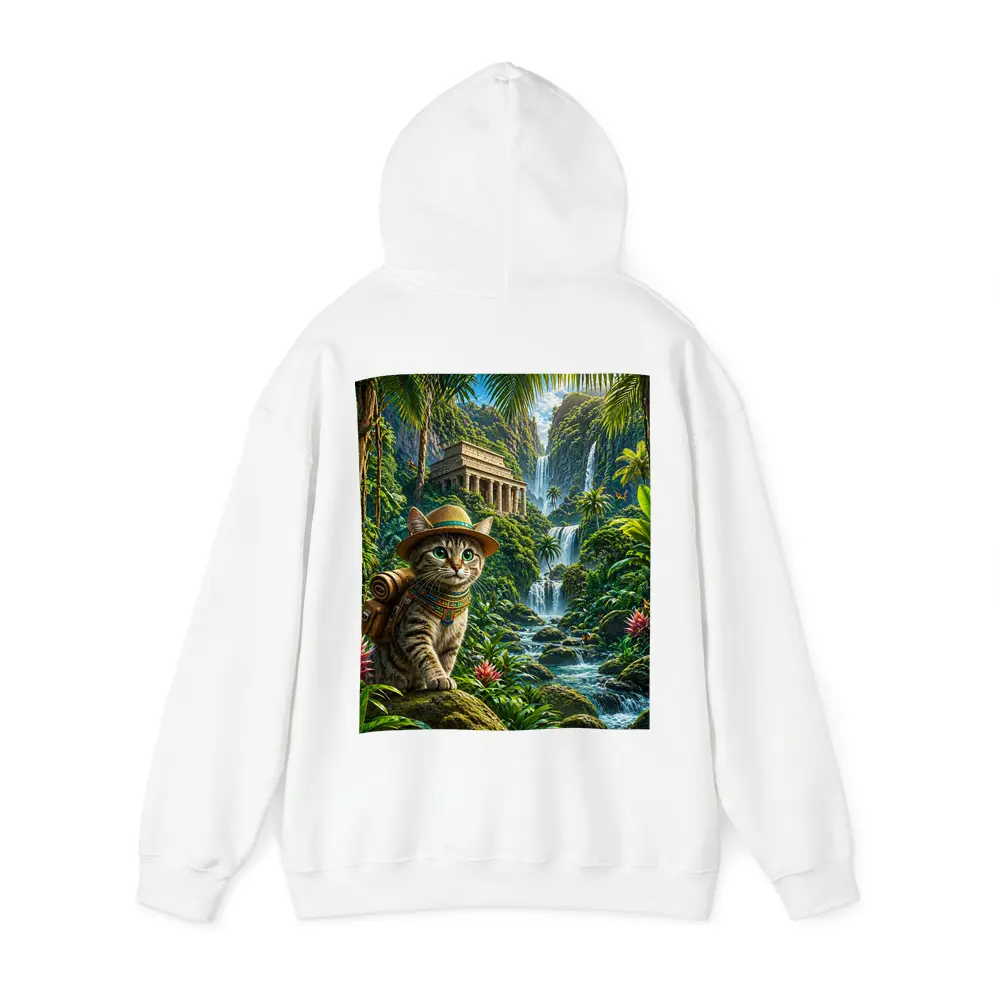 Egyptian Mau Explorer Cat Jungle Waterfall Temple – Hoodies