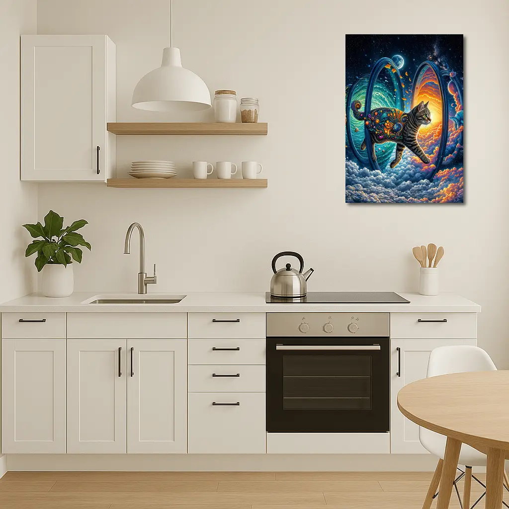 Egyptian Mau Cat Cosmic Space Trippy Art – Wall Art