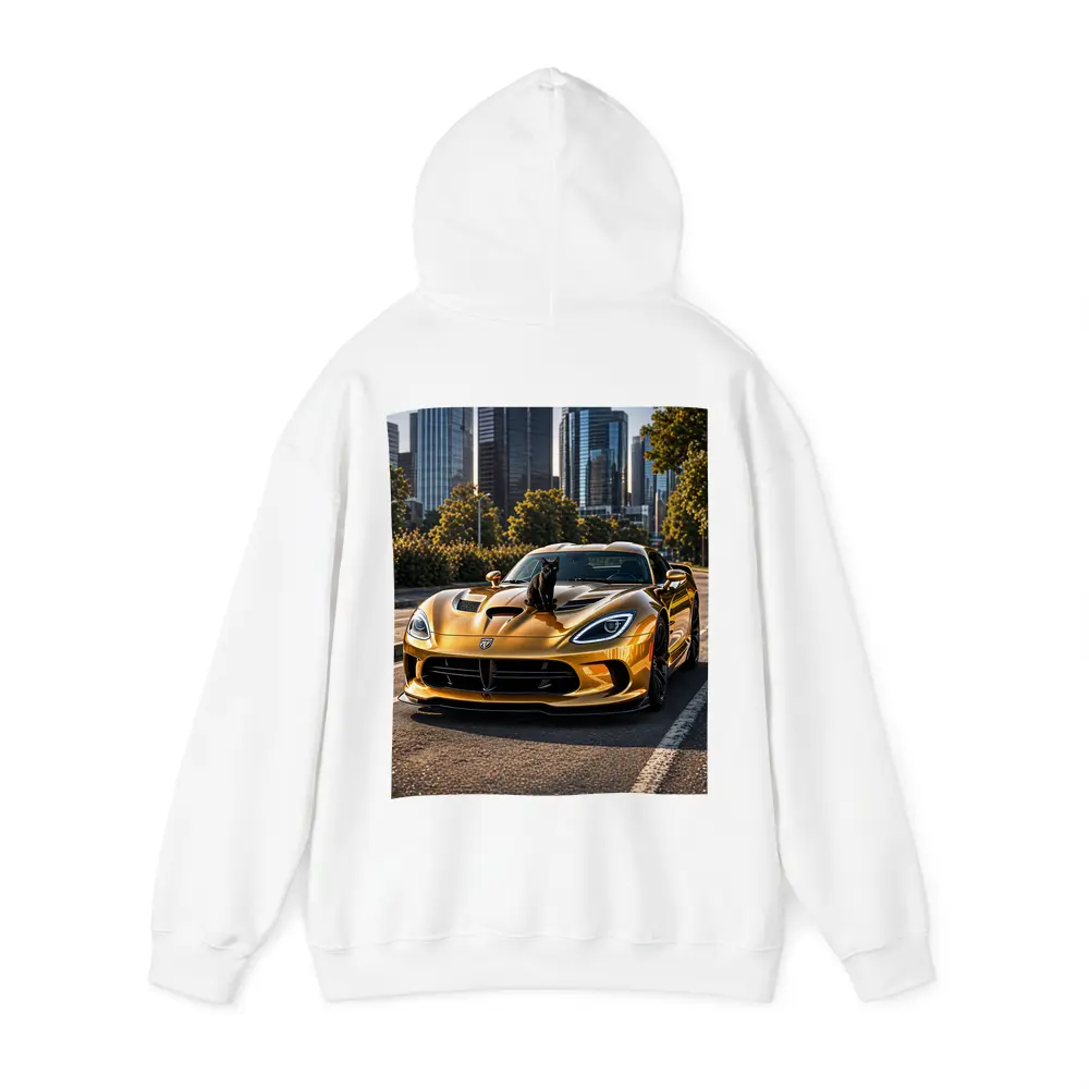 Gold Dodge Viper Black Cat City – Hoodies
