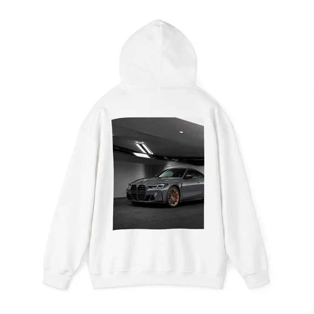BMW M4 Gray Coupe Gold Rims Garage – Hoodies