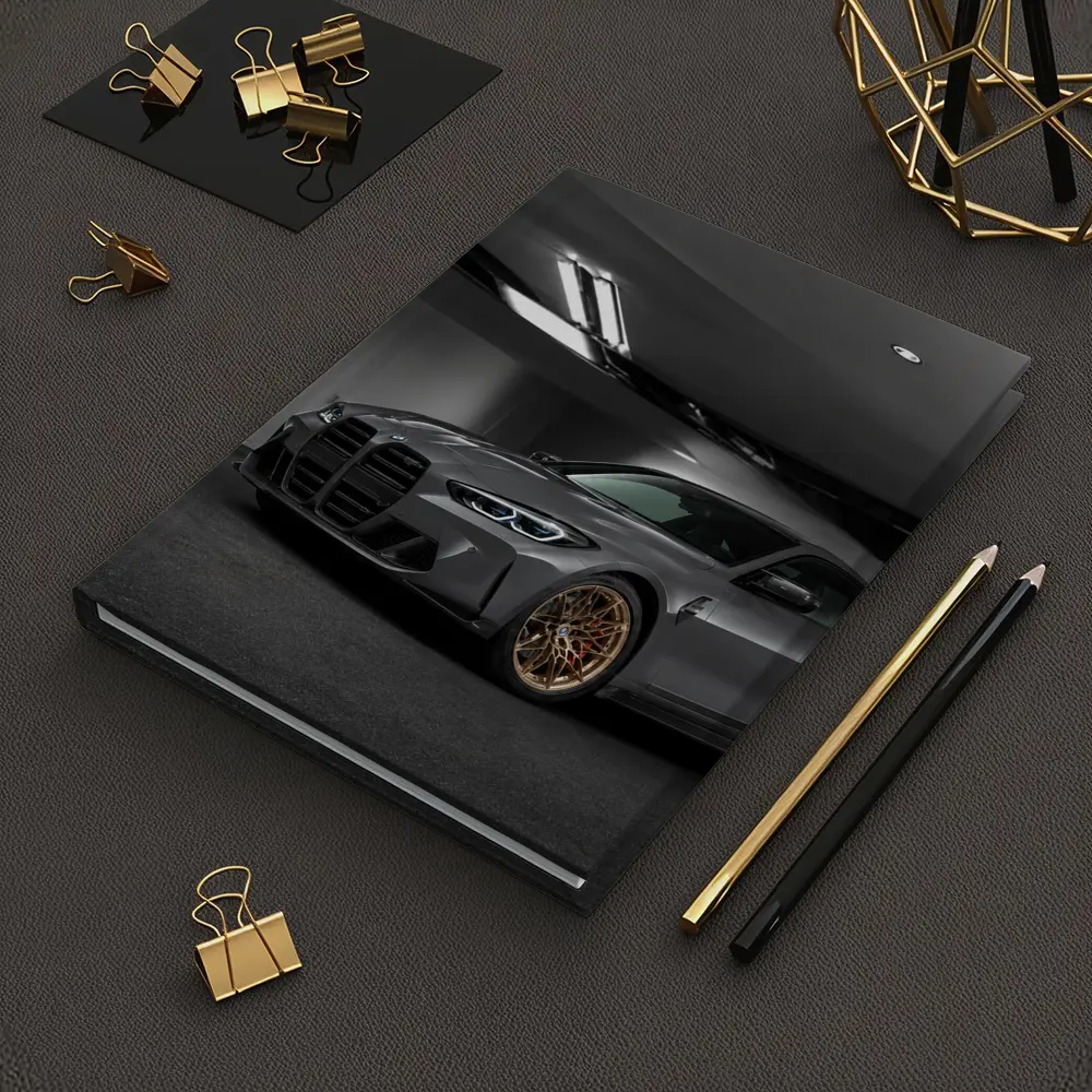 BMW M4 Gray Coupe Gold Rims Garage – Notebooks